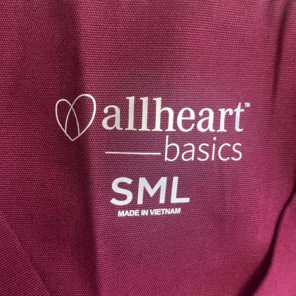 Maroon/red Allheart scrub top - Picture 2 of 2